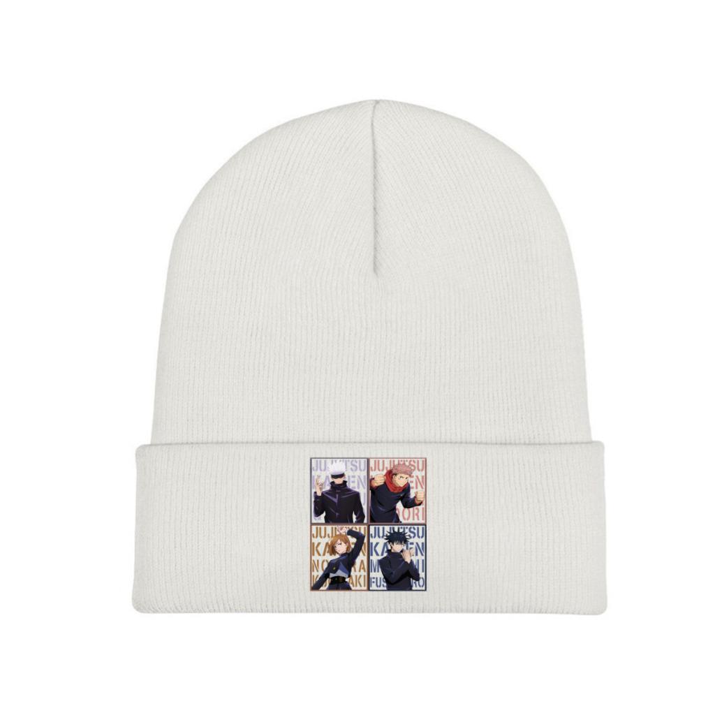 Jujutsu Kaisen Satoru Gojo Yuji Itadori Megumi Knitted Hat Beanie Autumn Winter Hats Warm Fashion  Caps for Unisex Women Gifts