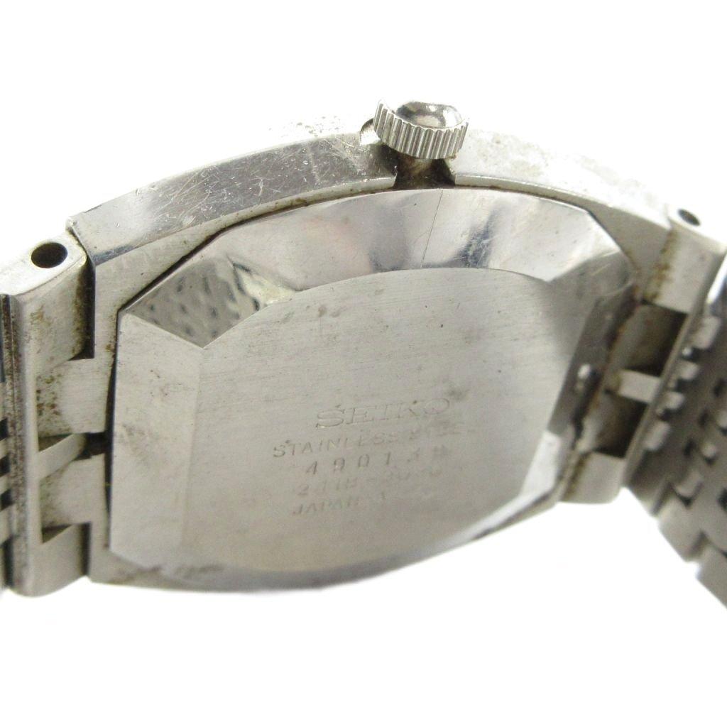 SEIKO Emblem Vintage Antique Watch Automatic with Date Calendar Silver Color 2418-3020