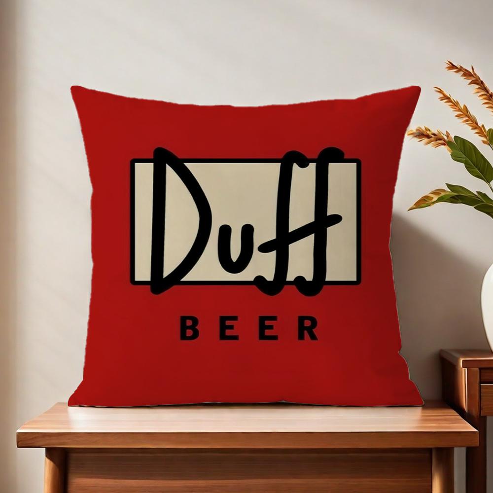 

Unique Funny DDuff Beer cushion cover For Pillow Printing Sofa Decoration Home Car Room Coffee Shop Office Nordic Simplicity 30x30 cm