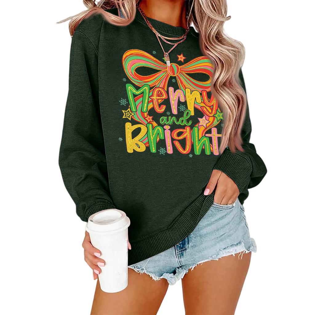 Women's Loose Comfortable Casual Fashionable Character Printing Round Neck Long Sleeved Sweatshirt