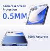 Case with Tempered Glass for Samsung Galaxy Z Flip 7 Screen Protectors Ultra-Thin Transparent Hard PC Phone Cover for Z Flip7
