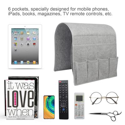 Sofa Storage Organizer Holder Tray Couch Armchair Bed Holder Pockets Hanging Storage Bag for TV Remote Control Cellphone