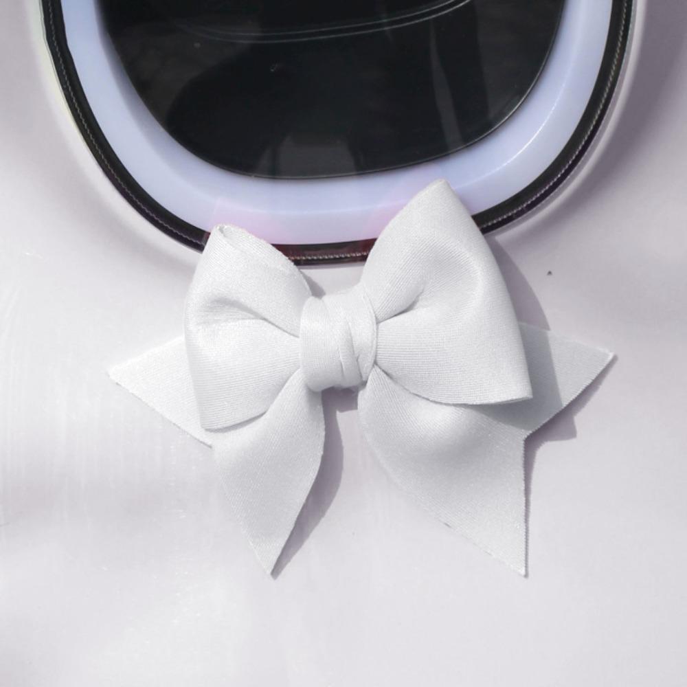 Self Adhesive Scooter Bow Decoration Fabric Motorcycle Bow Ornament  Car Interior Decor белый