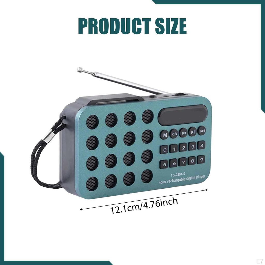 Portable Radio Mini Headphone Jack Sturdy Pocket Size MP3 Player for Walking Outdoor