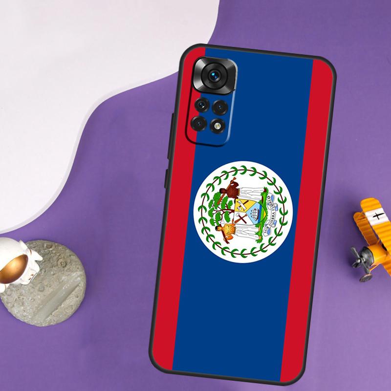 Belize Flag Case For Xiaomi Redmi Note 14 13 Pro 12 9 10 11 Pro 10S 11S 12S Redmi 14C 13C 10C 12C Cover