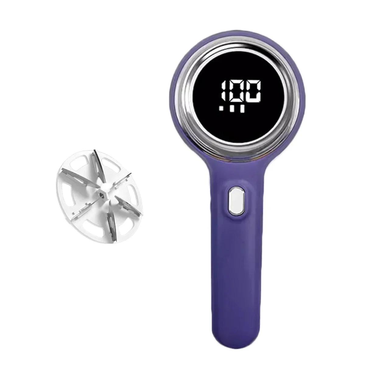 

Устройство для удаления катышков с одежды, портативное электрическое устройство для удаления катышков со светодиодным дисплеем, перезаряжаемое для бритвы для одежды, устройство для удаления пуха Kewpie фиолетовый