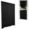 Sleek Black Portable Roller Blinds Easy To Cut and Install Anywhere