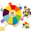 Dog Sounding Plush Toy Bell Cartoon Flying Disc Toy Small Dog Teeth Grinding Toy Wear-resistant Bite-resistant Puppy Pet Product