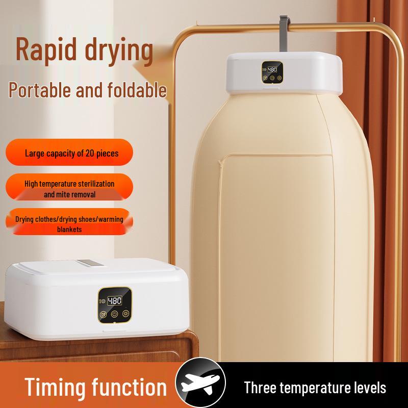 Smart Portable Clothes Dryer: Quick-Drying, Foldable, Sterilizes Baby Clothes, Compact & Convenient.