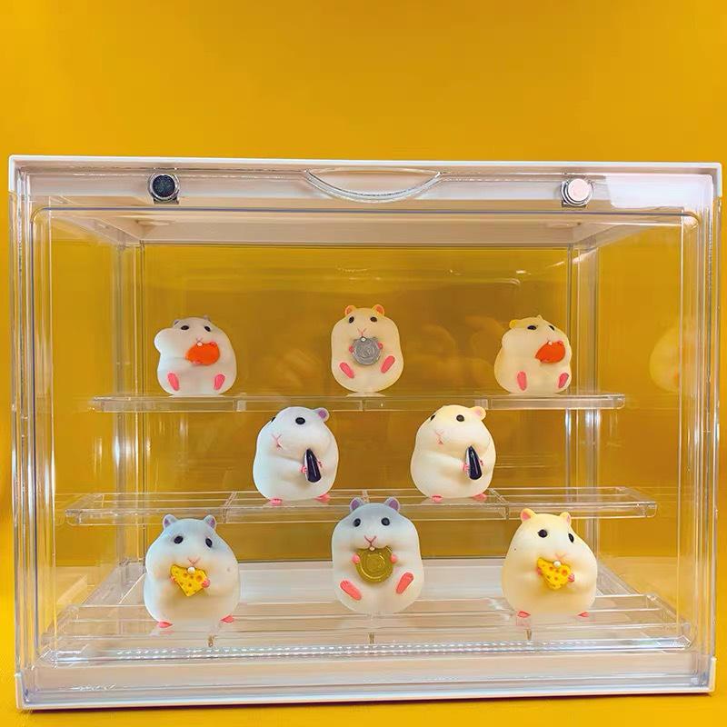 Handmade Flocked Hamster Car Ornament - Cute Interior Decoration & Gift