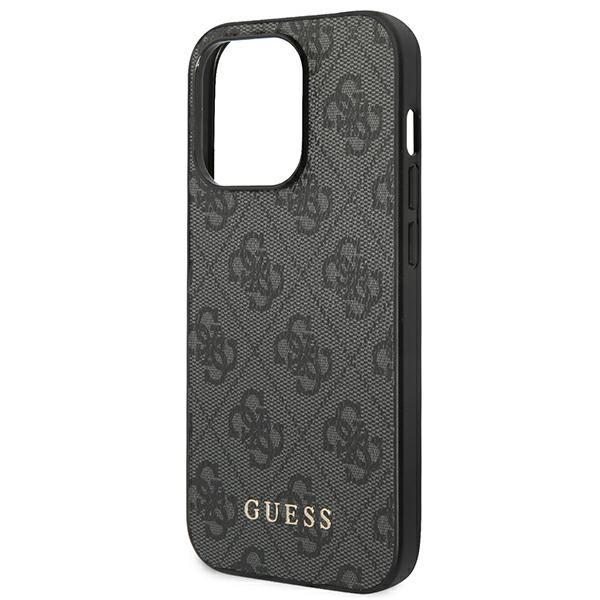 Guess Guhcp14Xg4Gfgr Iphone 14 Pro Max6,7 Szary/Grey Hard Case 4G Metal Gold Logo