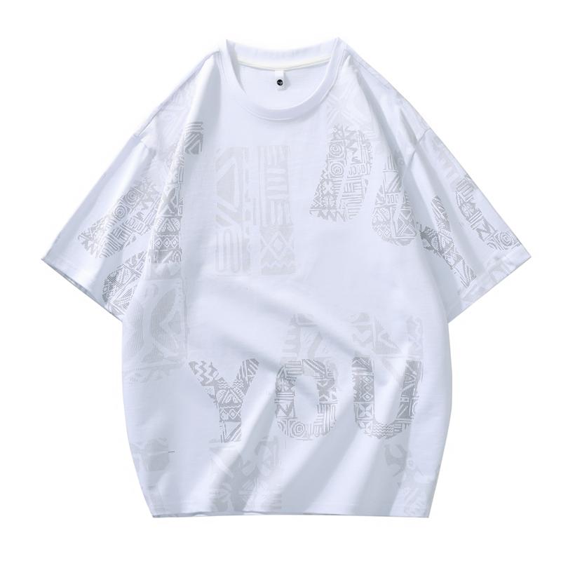Summer Men's Loose Short-sleeved T-shirt Tops Half-sleeved Round Neck Plus Size Half-sleeved T-shirt
