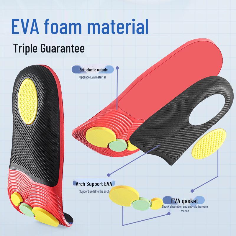 Flat Foot Orthotic Insoles with Arch Support for Shock Absorption in Sports