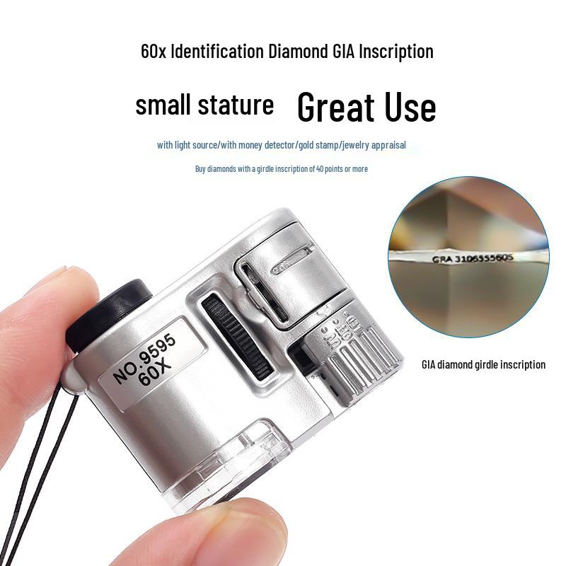 Kupferne Hauslupe: 60x Tragbares Antiken-Identifikationswerkzeug mit Licht