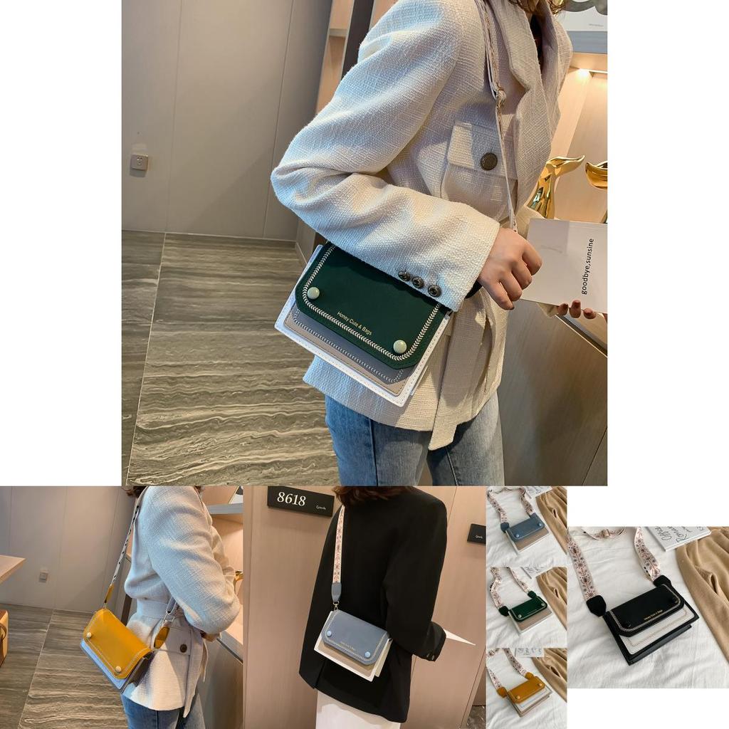 Trendy Korean Style Girls Bag Small Vintage Shoulder Bag With Wide Strap For Daily Use