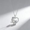 Heart-Shaped Rose Titanium Steel Necklace: Elegant Micro-Inlaid Luxury Pendant for Women