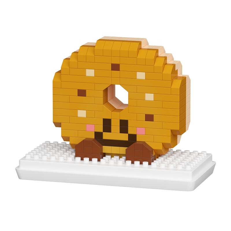 Non-Toxic Kawaii Bread&Cake Series Mini Blocks Toys Micro Particle Building Blocks Toast Sandwich Croissant Educational Kids Toys