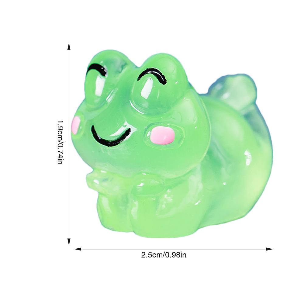1 Stück leuchtende Frösche Mini-Figur Mi-cro Landschaftsdekoration Frosch Feengarten DIY Miniaturien Heimdekorationszubehör
