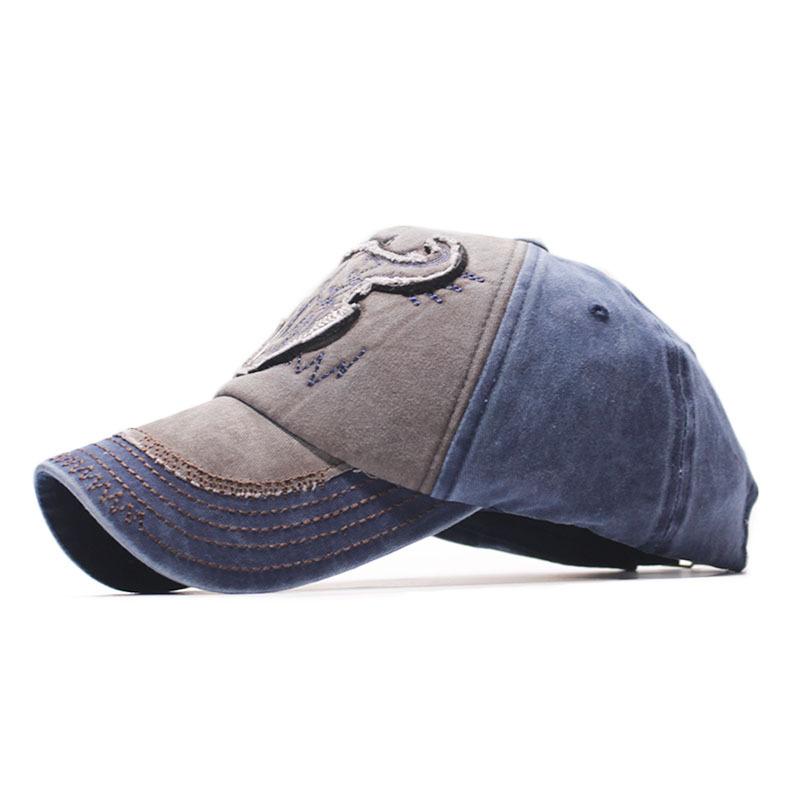 New Cow Head Washed Baseball Cap European and American New Retro Adult Men and Women Duck Tongue Sun Hat