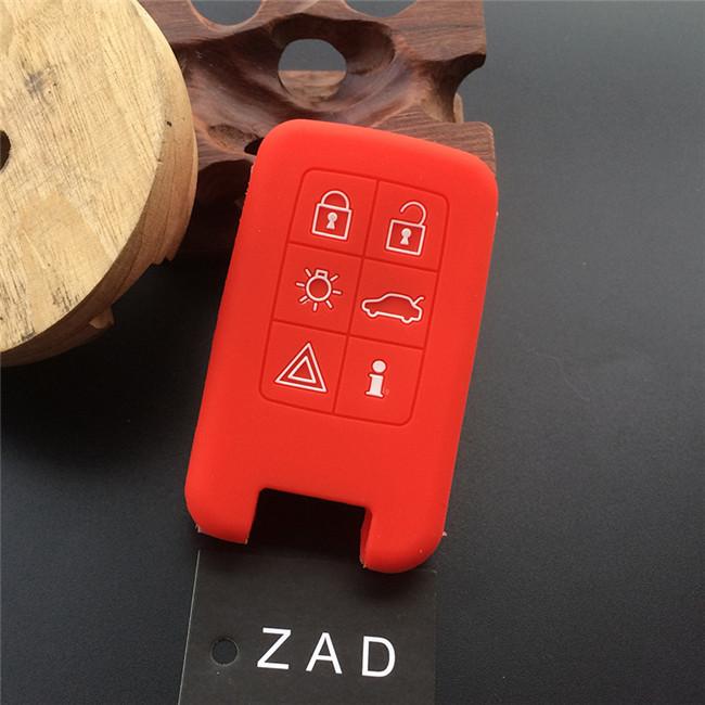 

ZAD Silicone rubber car Smart Key Case Cover set For Volvo S40 S60 S80 V50 V70 XC60 XC70 XC90 6 button key