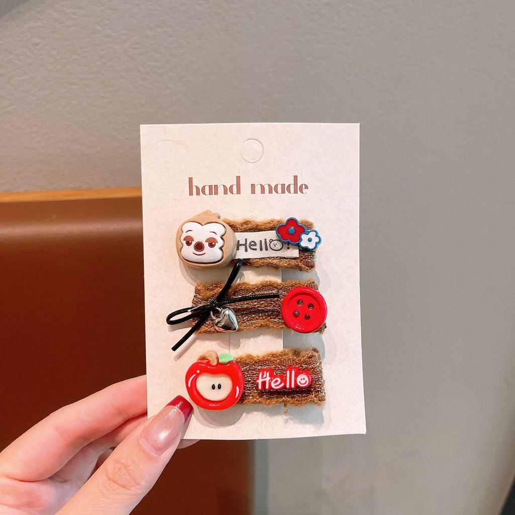Creative Cartoon Hair Clip: Cute Rabbit, Sheep & Monkey for Women & Children - Heart Clip Hair Accessory