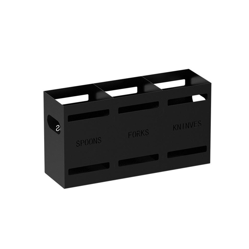 

Utensil Holder for Kitchen Countertop with 3 Compartments Carbon Steel Storage Organizer for Spoons Forks Chopsticks