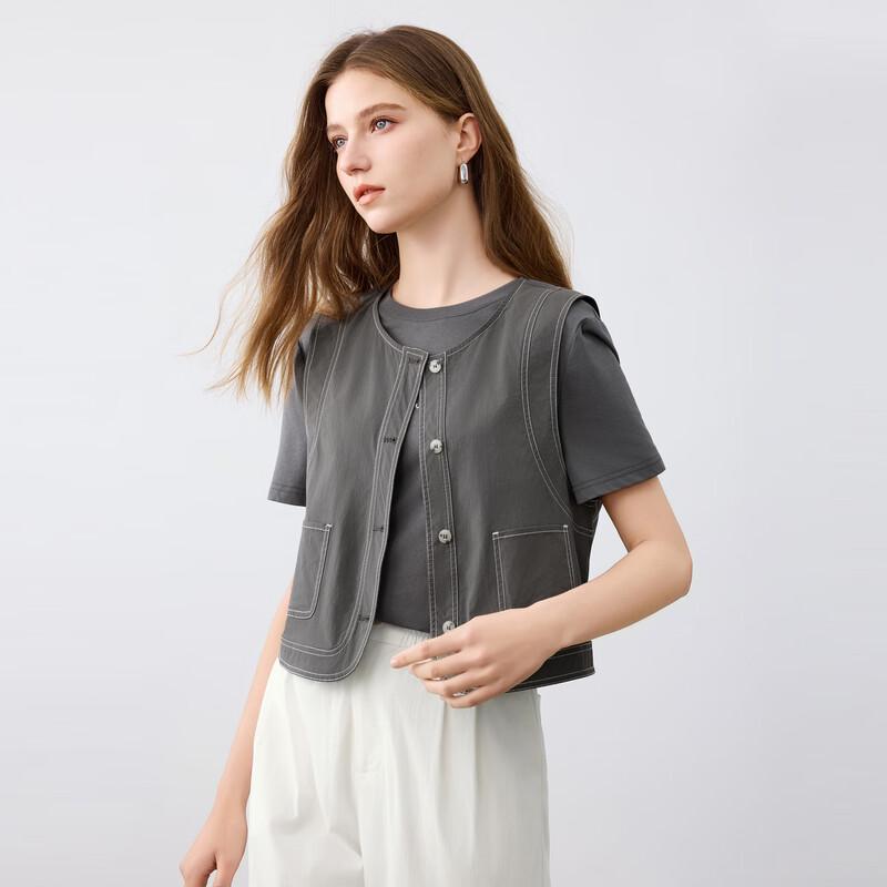 

Elva Island Women s Casual Cropped Vest S