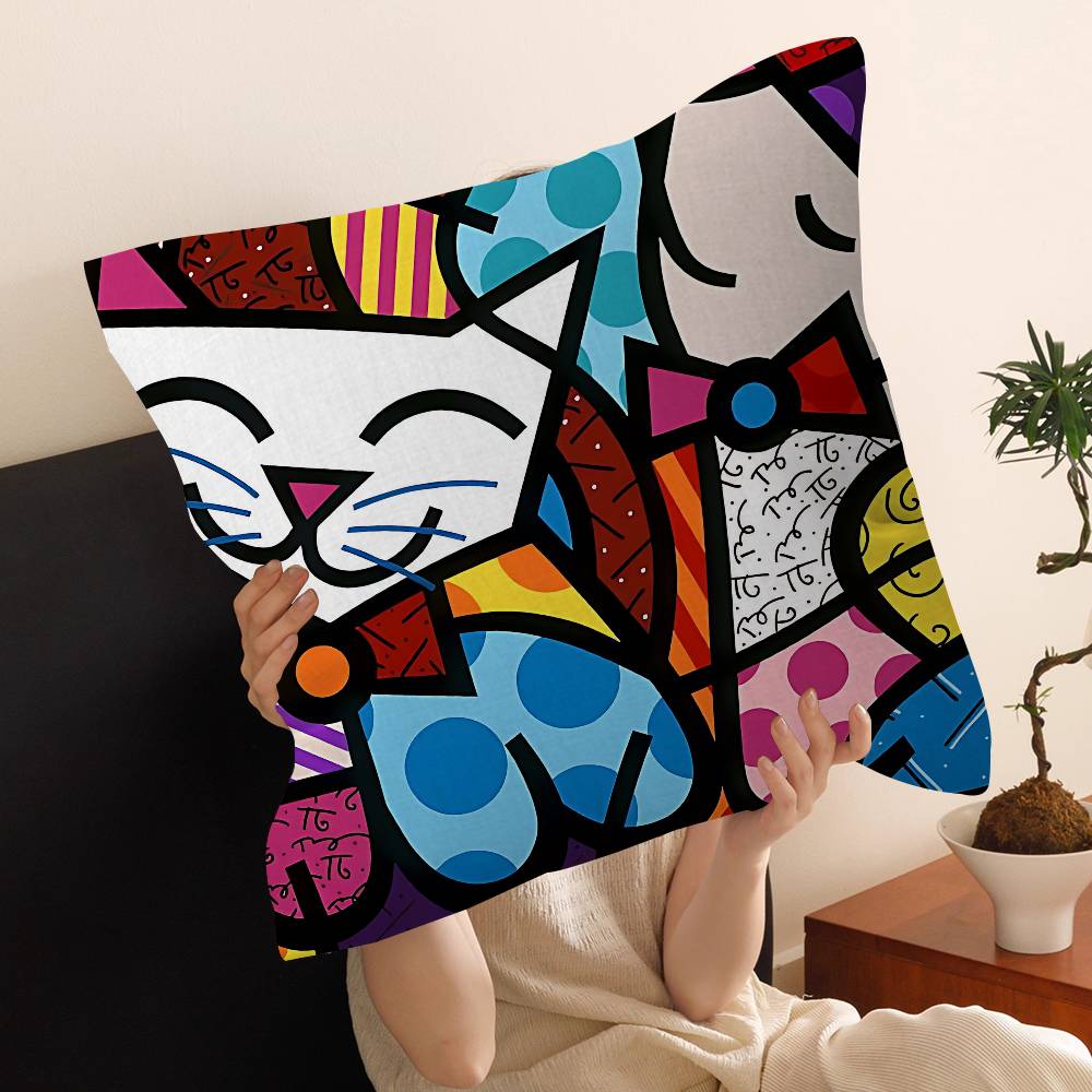 B-Britto Cushion Cover Decorative Pillow Sofa Home Decor Case Pillow Cases
