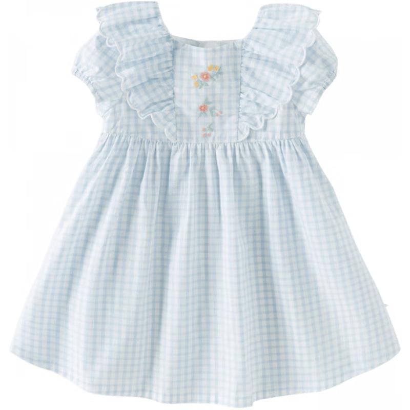 DAVE & BELLA Girls Plaid Cotton A-line Dress 100cm