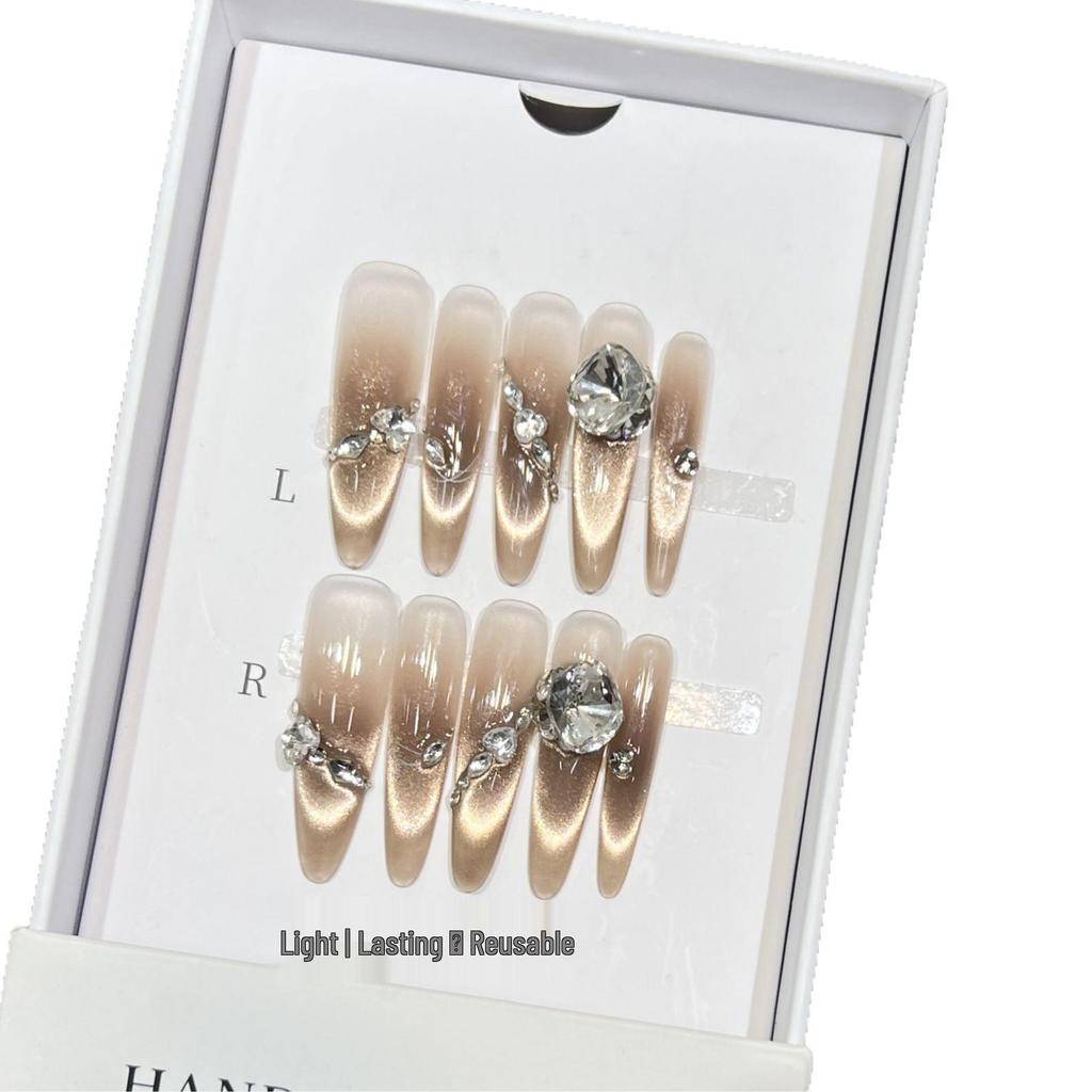 Dorisun Cat Eye Luxury Manicure: Flash Zircon Diamond Artisan Nails