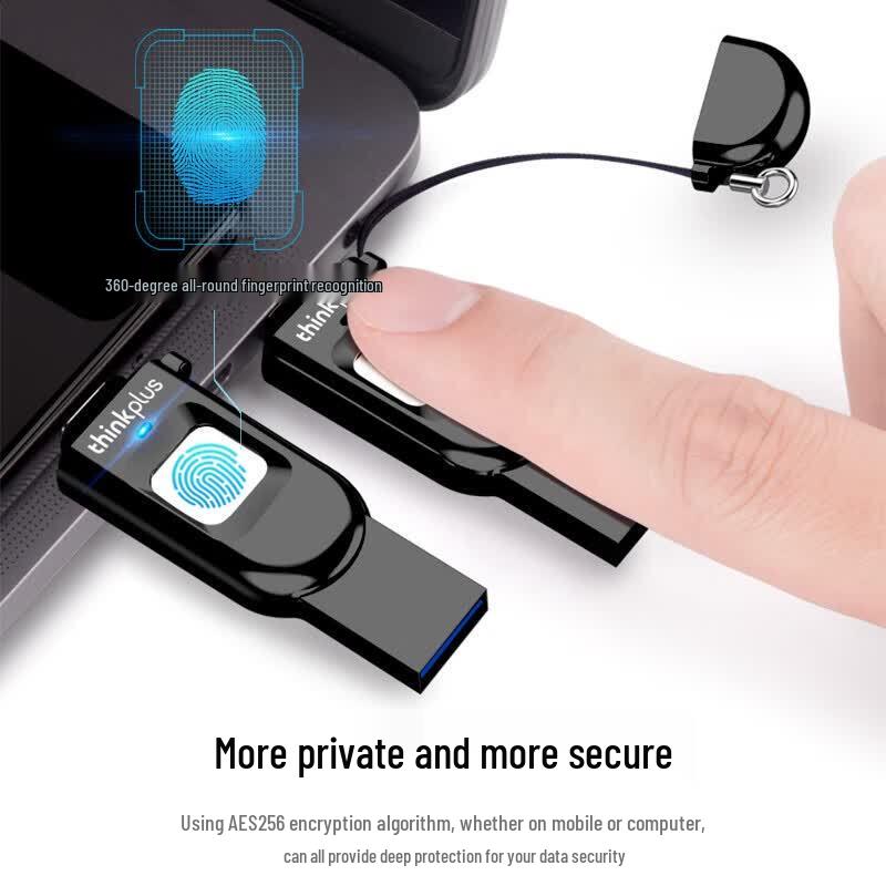 Lenovo ThinkPlus TFU301 Dual-Interface Fingerprint USB Drive