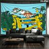 Pippi Longstocking Custom Name Wall Tapestry Aesthetic Wall Hanging Printed Fabric Blanket Decorative Tapestries for Bedroom Living Room Home Decor