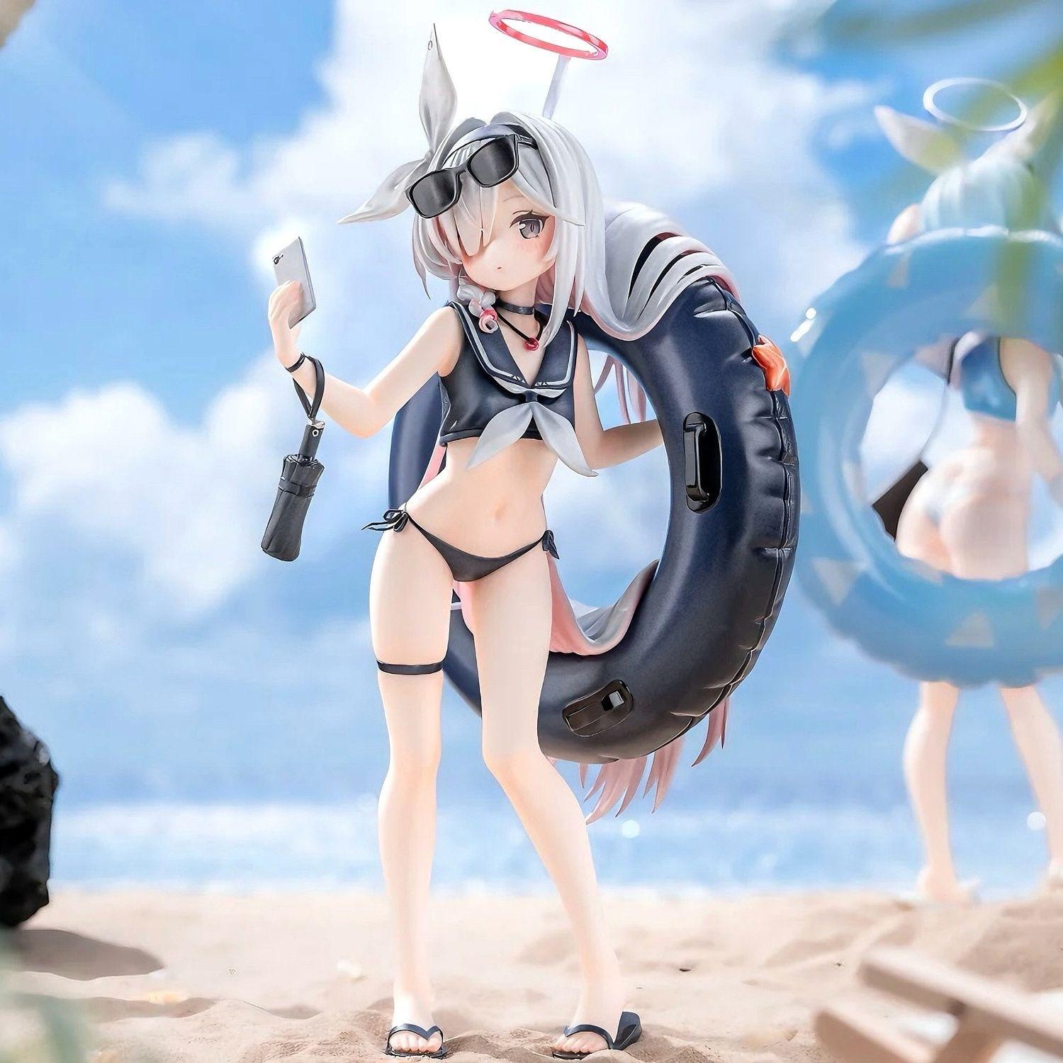 

Azur Lane Arona Prana Blue Noah Bunny Girl Cute Figurine Statue Collectible Boxed Gift Desktop Ornament Holiday Gift чёрный