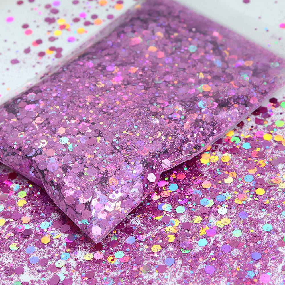 

50 г голографические шестигранные блестки для ногтей лазерные смешанные блестящие украшения для ногтей принадлежности для очаровательных наполнителей для ногтей краска DIY Art принадлежности для ногтей
