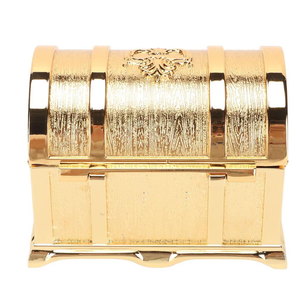 Vintage Jewelry Box Gold Color Retro   Zinc Alloy Scratch Proof Small Jewelry Box for Rings rrings Necklace