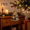 Decorative Xmas Ornaments for Fireplace Christmas Tree Book Ornament, Acrylic Shaped Stack Hanging Decoration Wall Decorations with Star Topper,