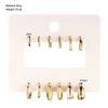 6Pcs Trendy Stainless Steel Gold Round Hoop Earrings For Women Simple Fashion Geometric Drop Earring Set Jewelry Party Gifts