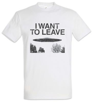 I Want To Leave Mens T-Shirt TV Series UFO Alien Sign Roswell Sign Symbol