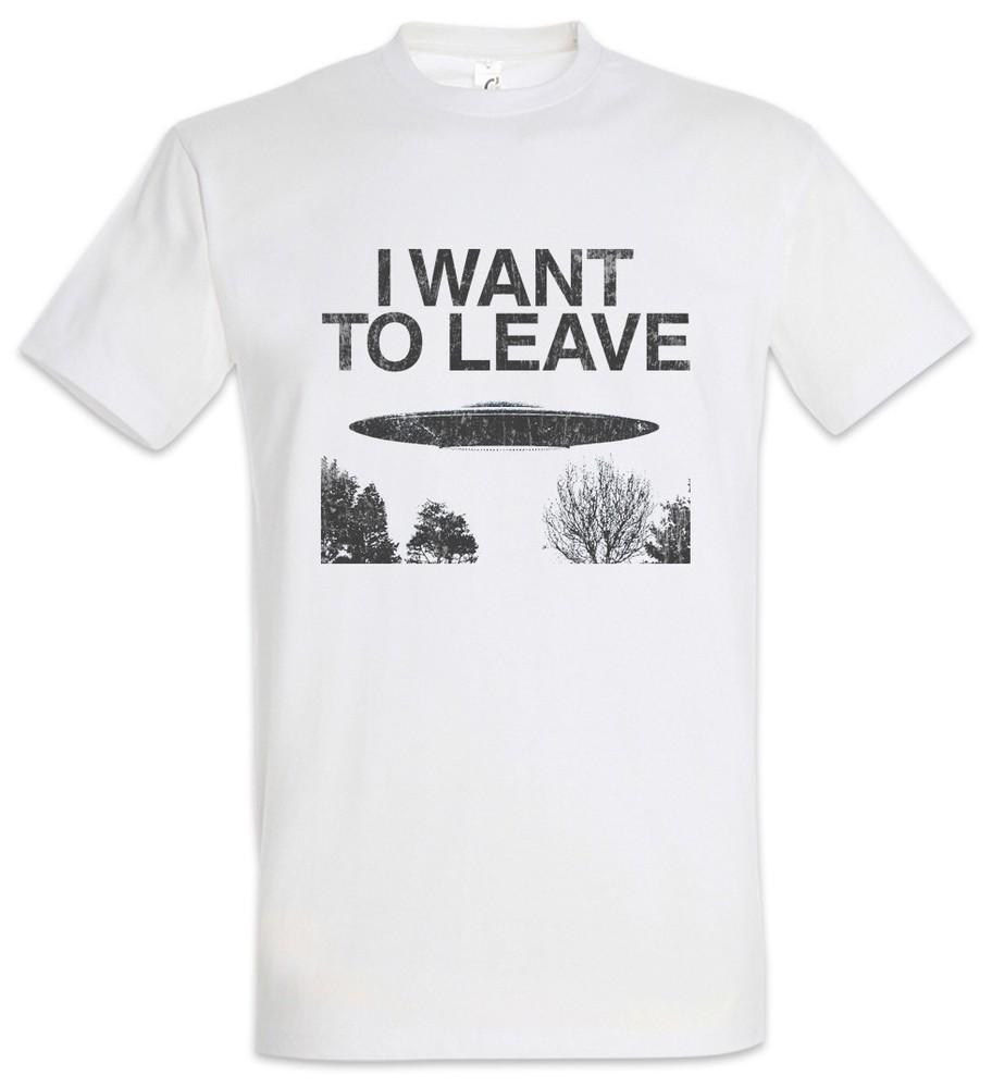 

I Want To Leave Mens T-Shirt TV Series UFO Alien Sign Roswell Sign Symbol XL