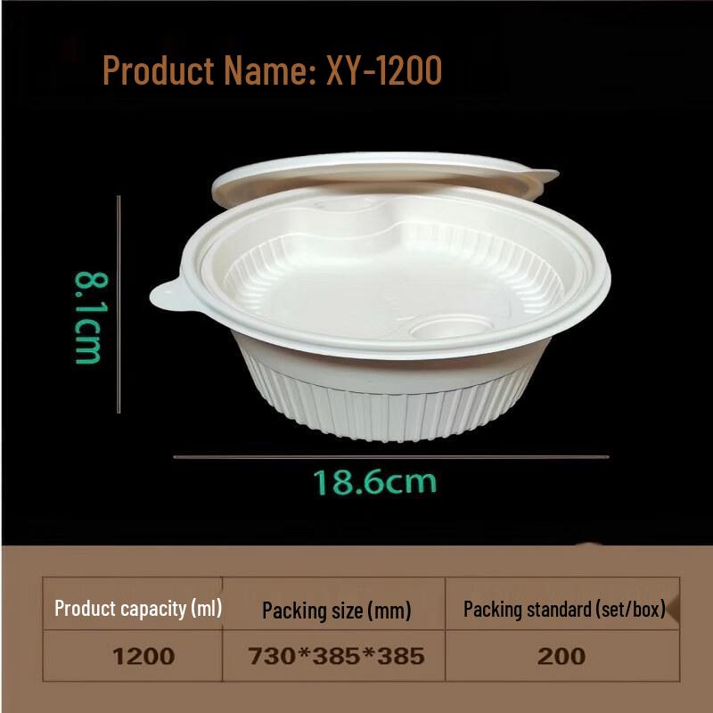 Biologisch abbaubare Take-away-Behälter aus Maisstärke mit Deckeln