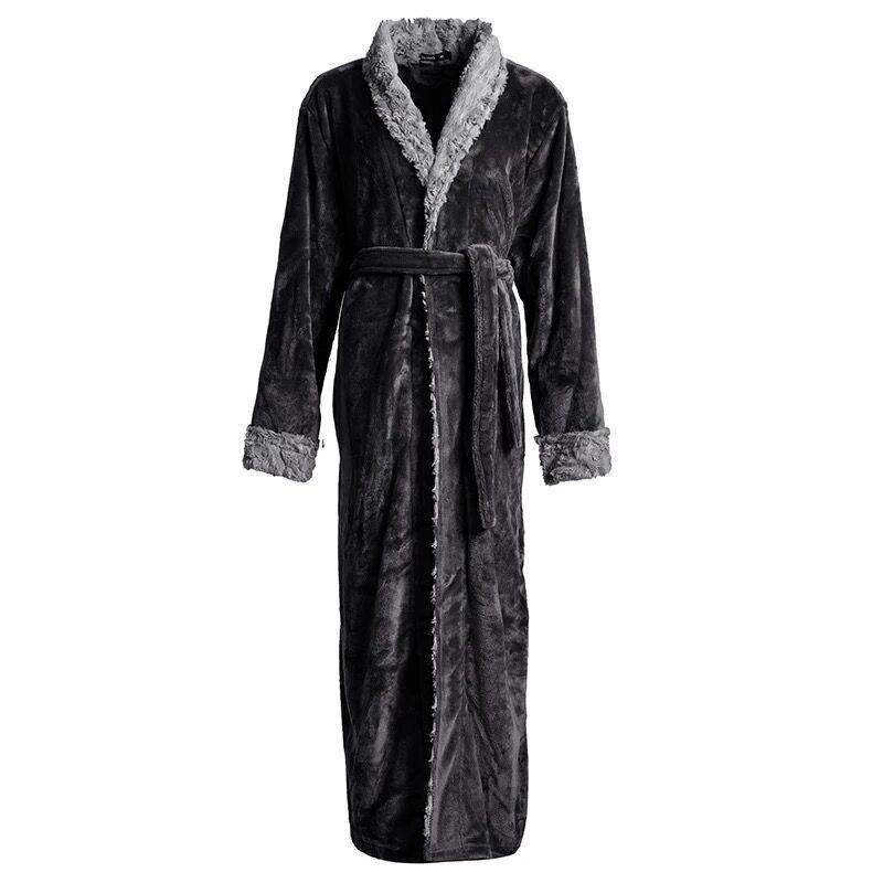 Robe de pyjama en flanelle d'hiver 2021 pour femmes et couples avec col en fausse fourrure