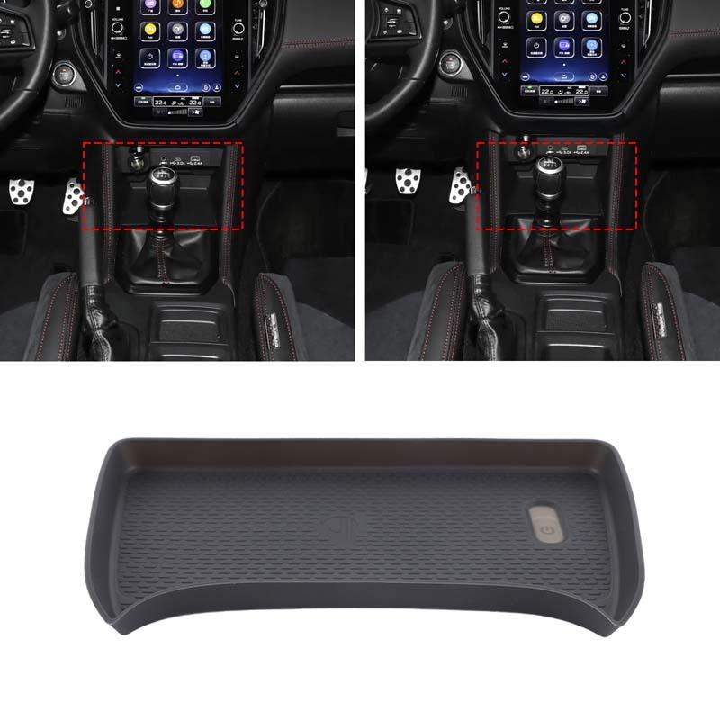 Wireless Charging Mat Silicone Center Console Storage Pad Anti-slip Groove Pad Interior Liner Mat For Subaru Crosstrek 2025 2026