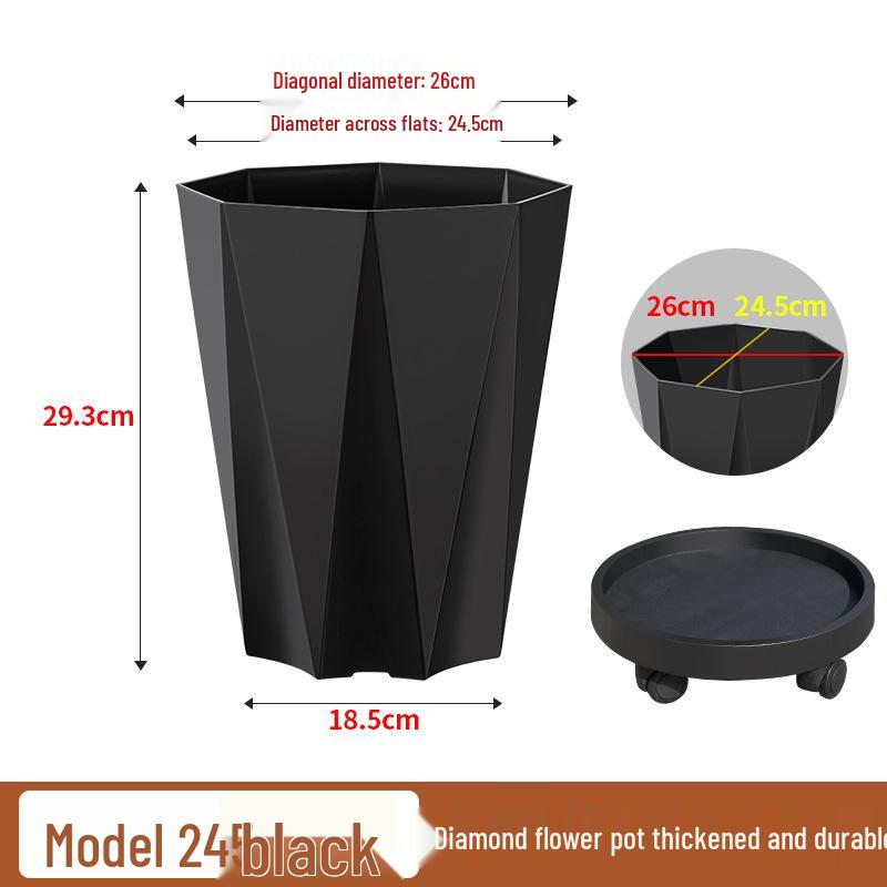 Large Plastic Flower Pot for Bonsai & Indoor Plants - Money Tree, Dragon Blood Tree, Bird of Paradise