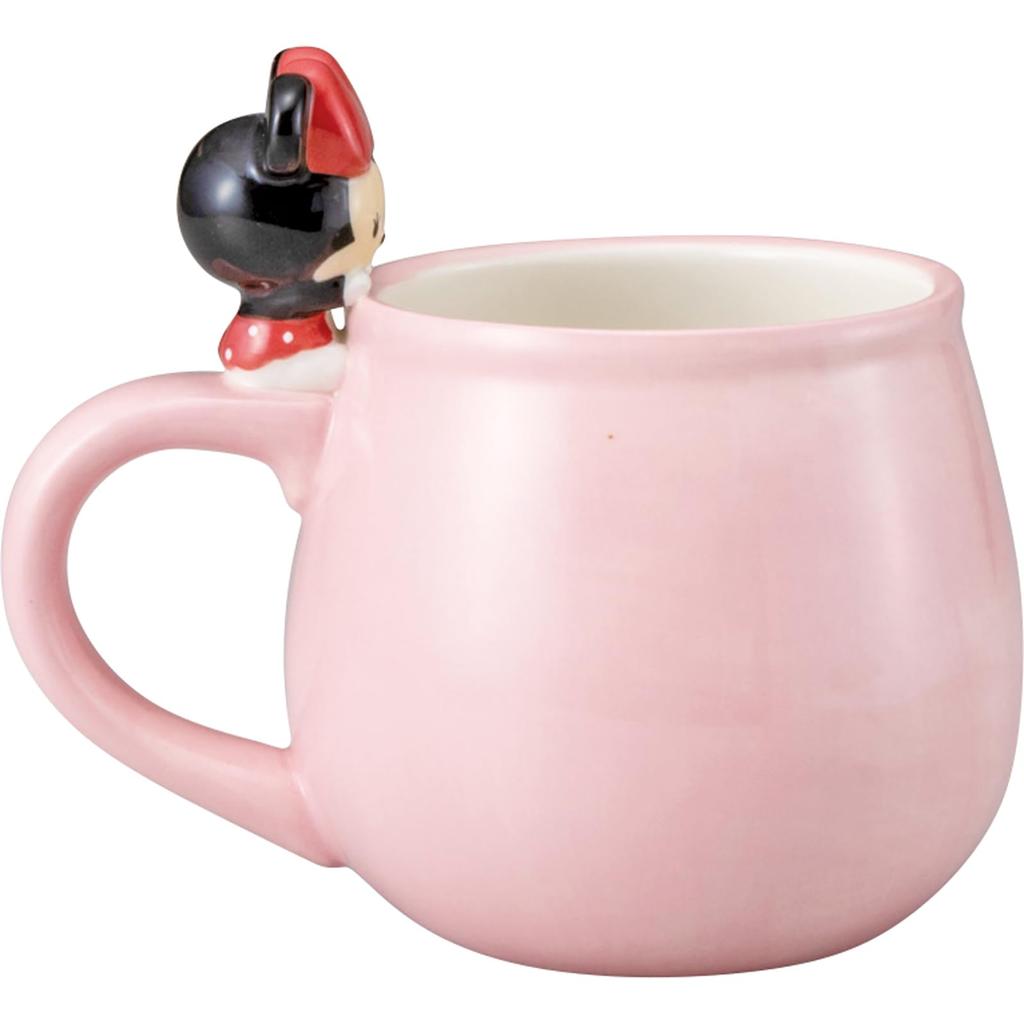 Disney Minnie Maus Yululun Tasse mit 9 x Minnie Geburtstagsfigur, Groß, Ca.. 340ml, Ca.. 10cm, Geschirr, Merchandise, Geschenk, Rosa, san4532-2