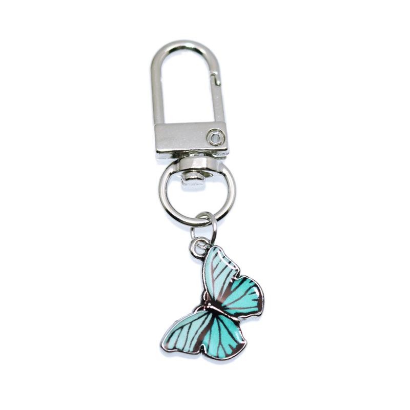 Cute Colorful Butterfly KeyChains Bag Charm Cell Phone Accessory Preppy Schoolbag Pendant Key Rings Christmas Xmas Jewelry Gifts