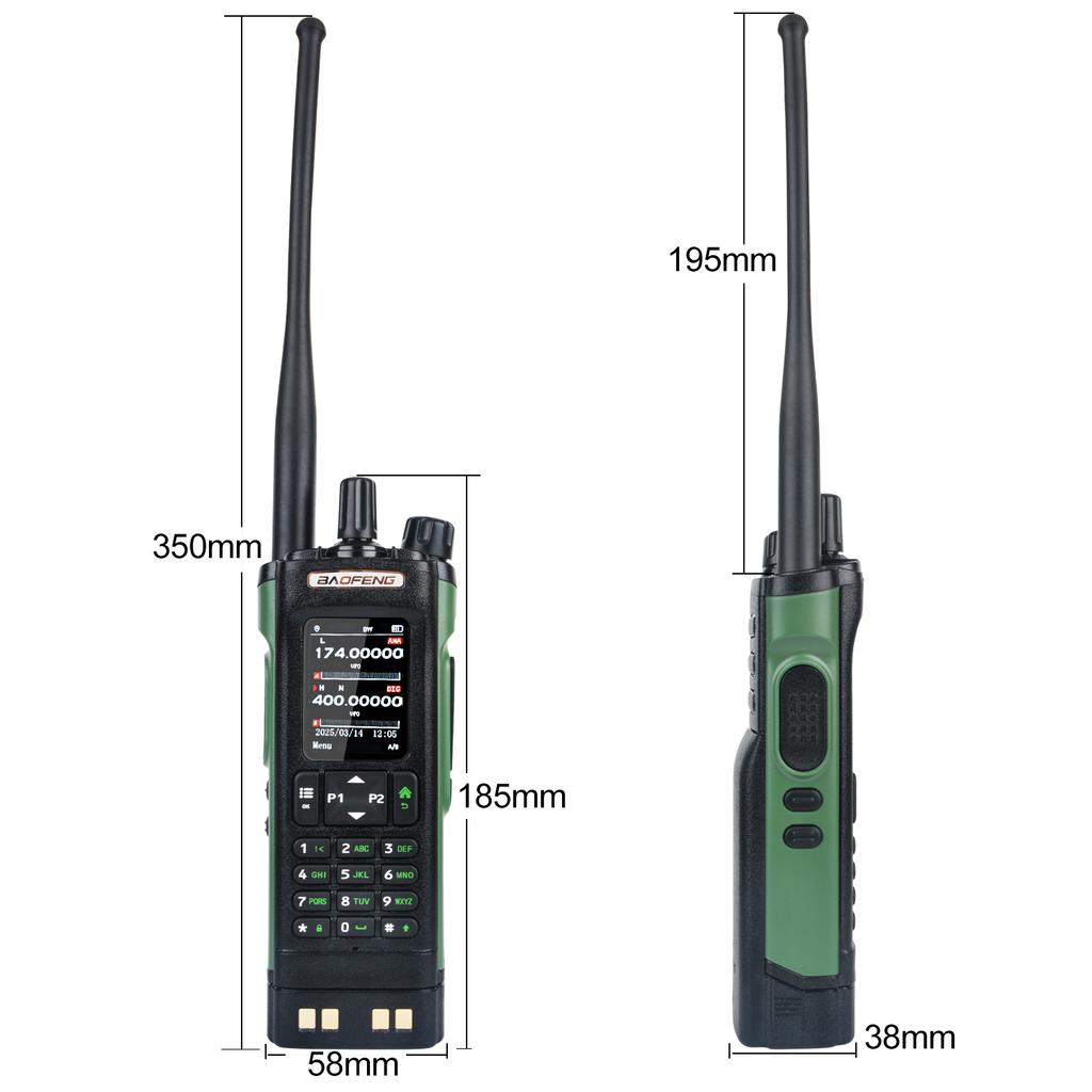 Baofeng DM-32 GPS DMR DIgital APRS Walkie Talkie AES256 Encryption 8W Air Band FM 2M 70CM GMRS Dual Band Radio DM-32UV