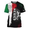 Mexiko Fußballmannschaften Aztekischer Adler 3D-Druck T-Shirt Herren National Patriotisch Sporttrikots Stil Atmungsaktiv Kurzarm Freizeitoberteile
