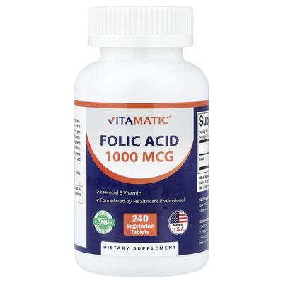 Folic Acid, 240 Vegetarian Tablets (1,667 Mcg Per Tablet)