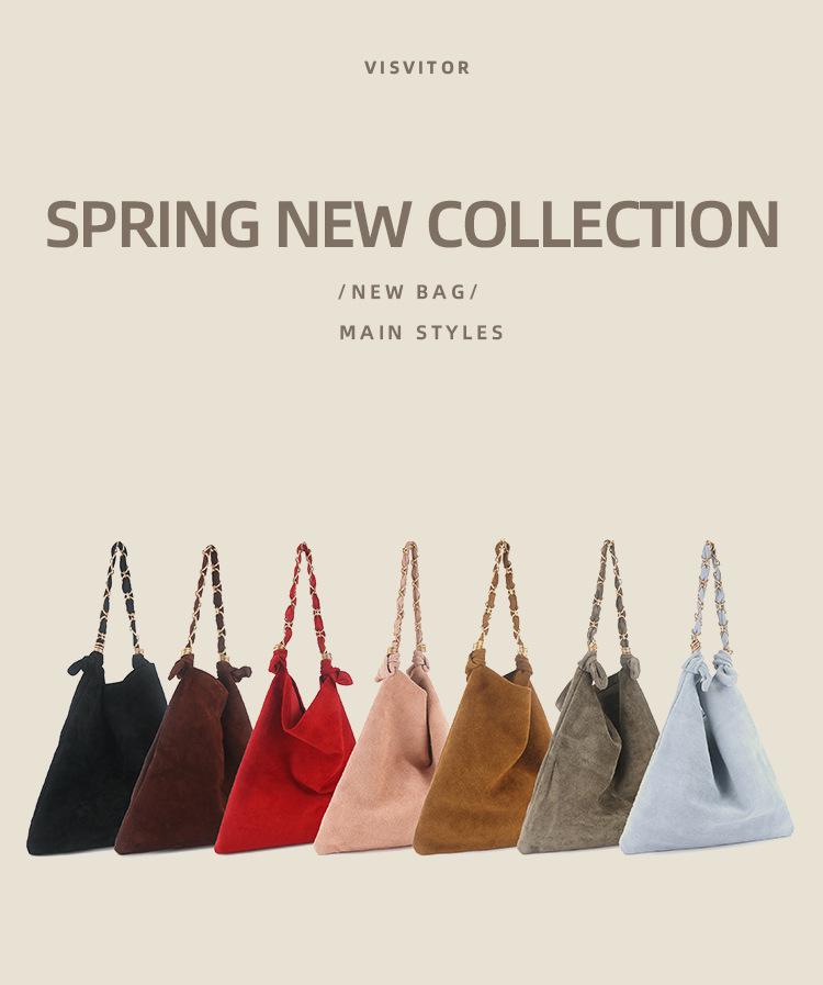 Women's Versatile Frosted Leather Tote Bag with Braided Rope Details - Large Capacity Shoulder Handbag