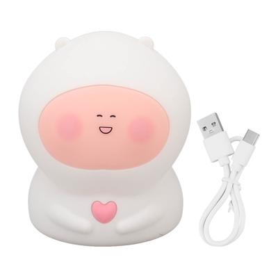 USB Fat Peach Night Tap Lamp with Timing Function Intelligent Colorful Silicone Tap Lamp for Teen Girls Bedroom